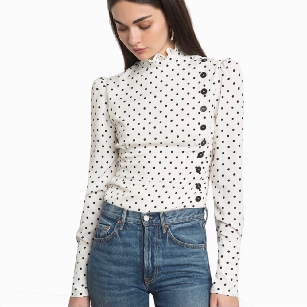 PIXIE MARKET Polka Dot Blouse